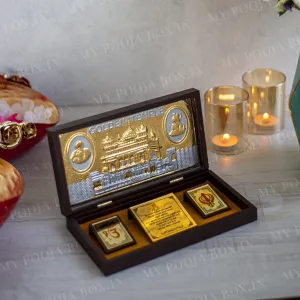 24kt Gold Foil Golden Temple Pooja Peti