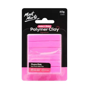 Mont Marte Make n Bake Polymer Clay Signature 60g - Fluro Pink