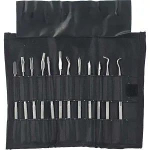 12pc Wax/Greenware Carving Set with Canvas Case