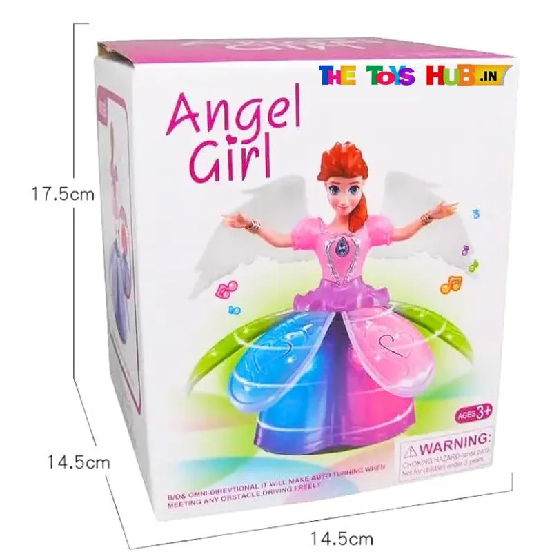 360 Degree RotatingDancing Doll Princess Musical Flashing Lights with Music Sound Toy (Pink)