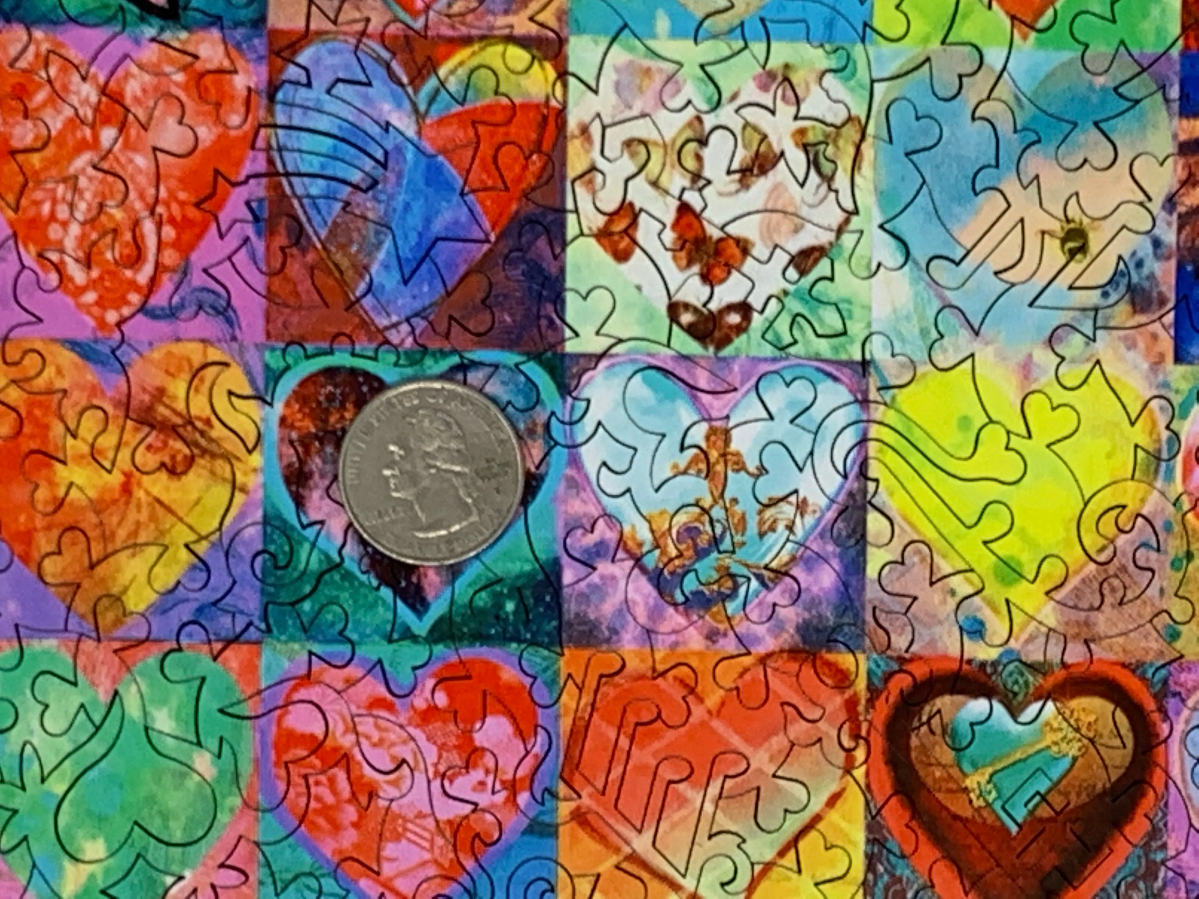 49 Hearts (243 Pieces Jigsaw Puzzles Wooden)