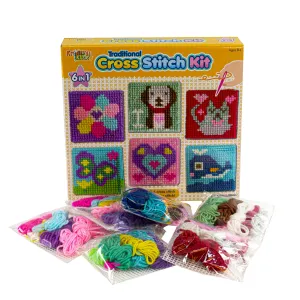 6 in 1 Traditional Cross Stitch Kit for Kids