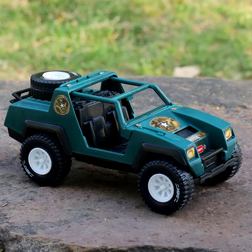 Army Jeep Toy Car (Free Rolling Wheels)