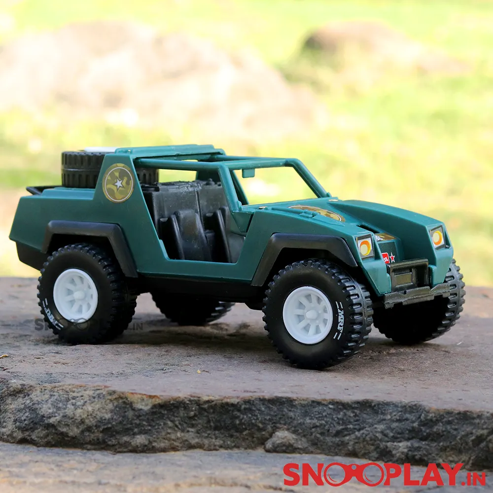 Army Jeep Toy Car (Free Rolling Wheels)