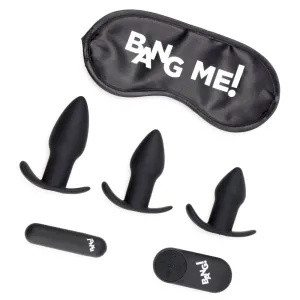 Backdoor Adventure Remote Control 3 Piece Butt Plug Vibe Kit