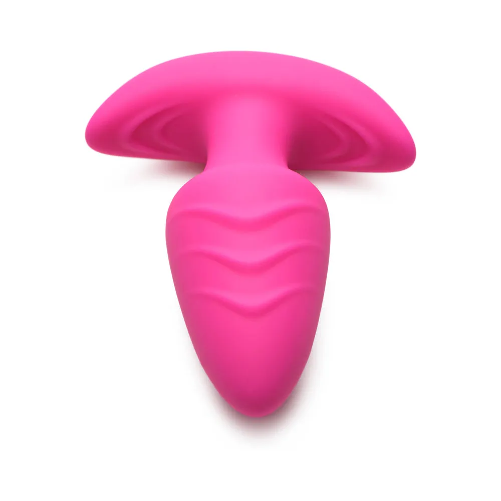 BANG! Rotating & Vibrating Silicone Butt Plug with Remote Pink