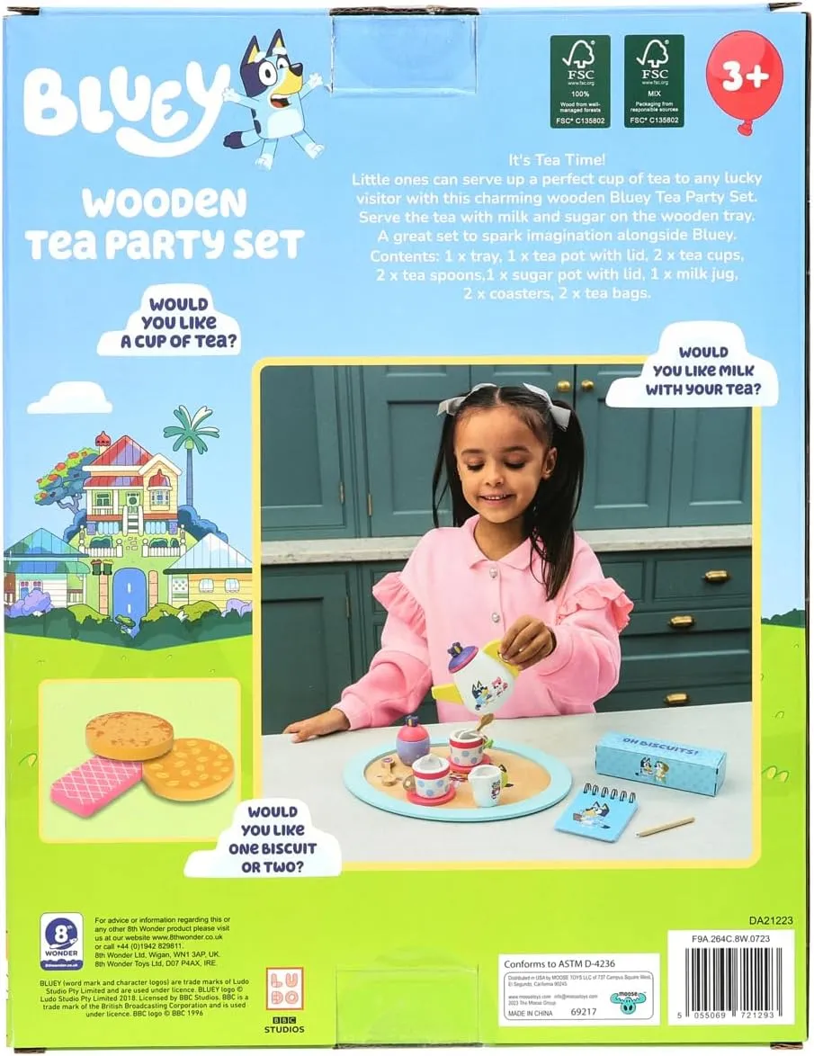 Bluey Wooden Tea Party Set