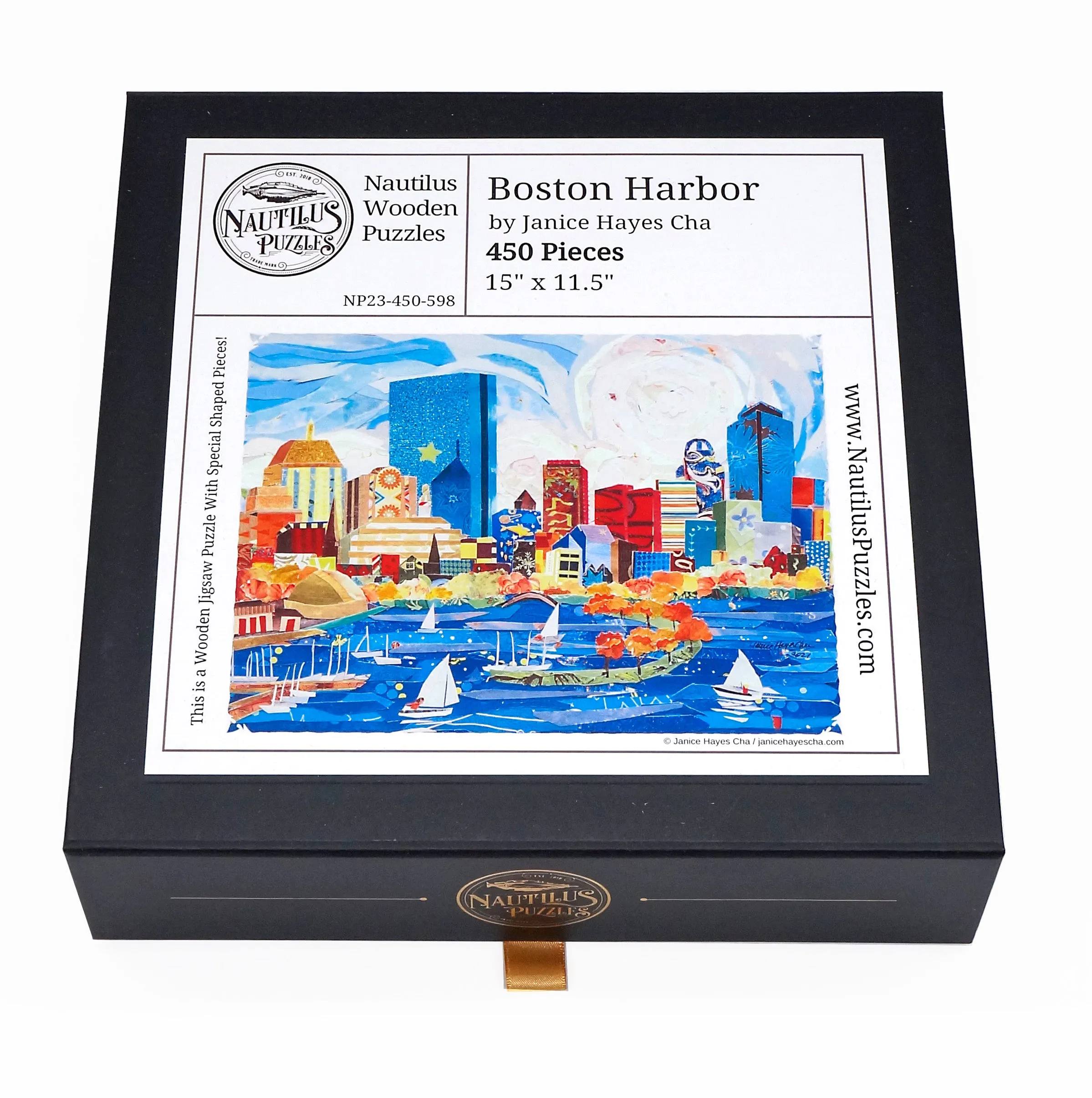 Boston Harbor (450 Piece Wooden Jigsaw Puzzle)