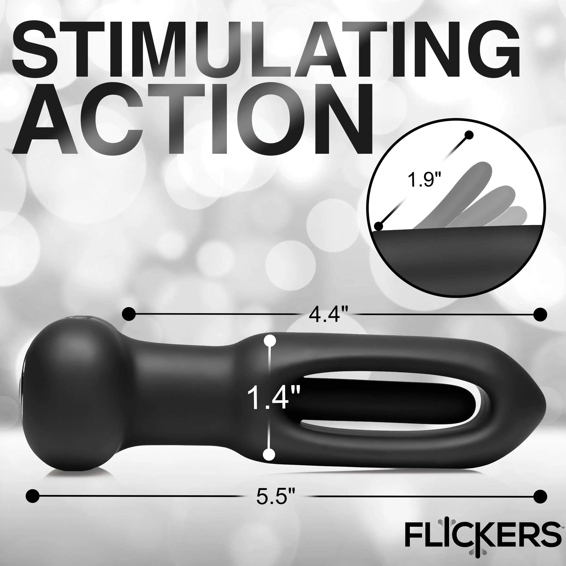 Bum Flick Flicking & Vibrating Silicone Butt Plug w/ Remote