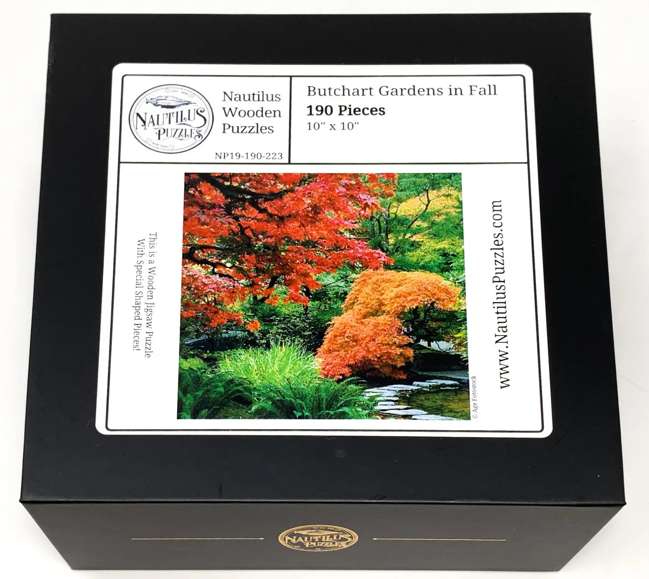 Butchart Gardens in Fall (190 Piece Fall Wooden Jigsaw Puzzle)