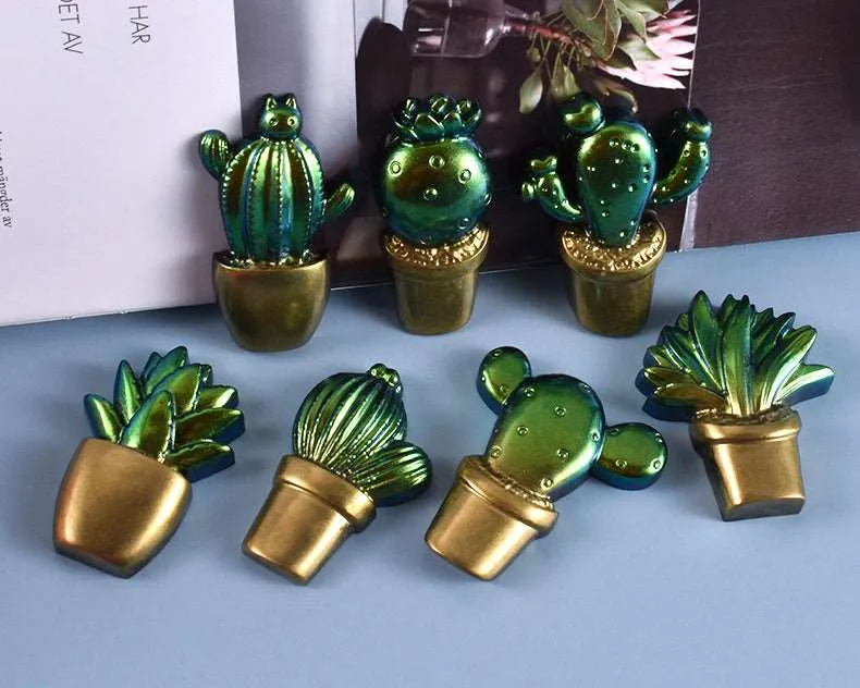 Cactus Moulds Fun showcase Cactus and Succulent Plant Silicone Molds Set for Epoxy Resin Soap Candle Wax Polymer Clay Concrete Plaster Fondant