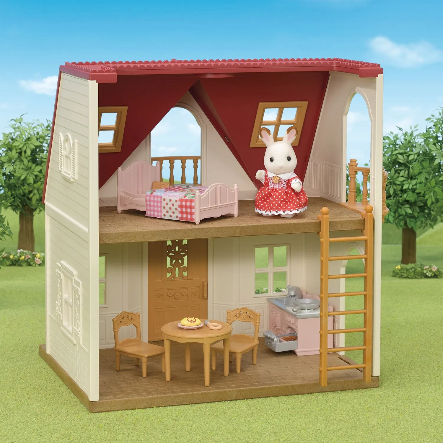 Calico Critters Red Roof Cozy Cottage Home