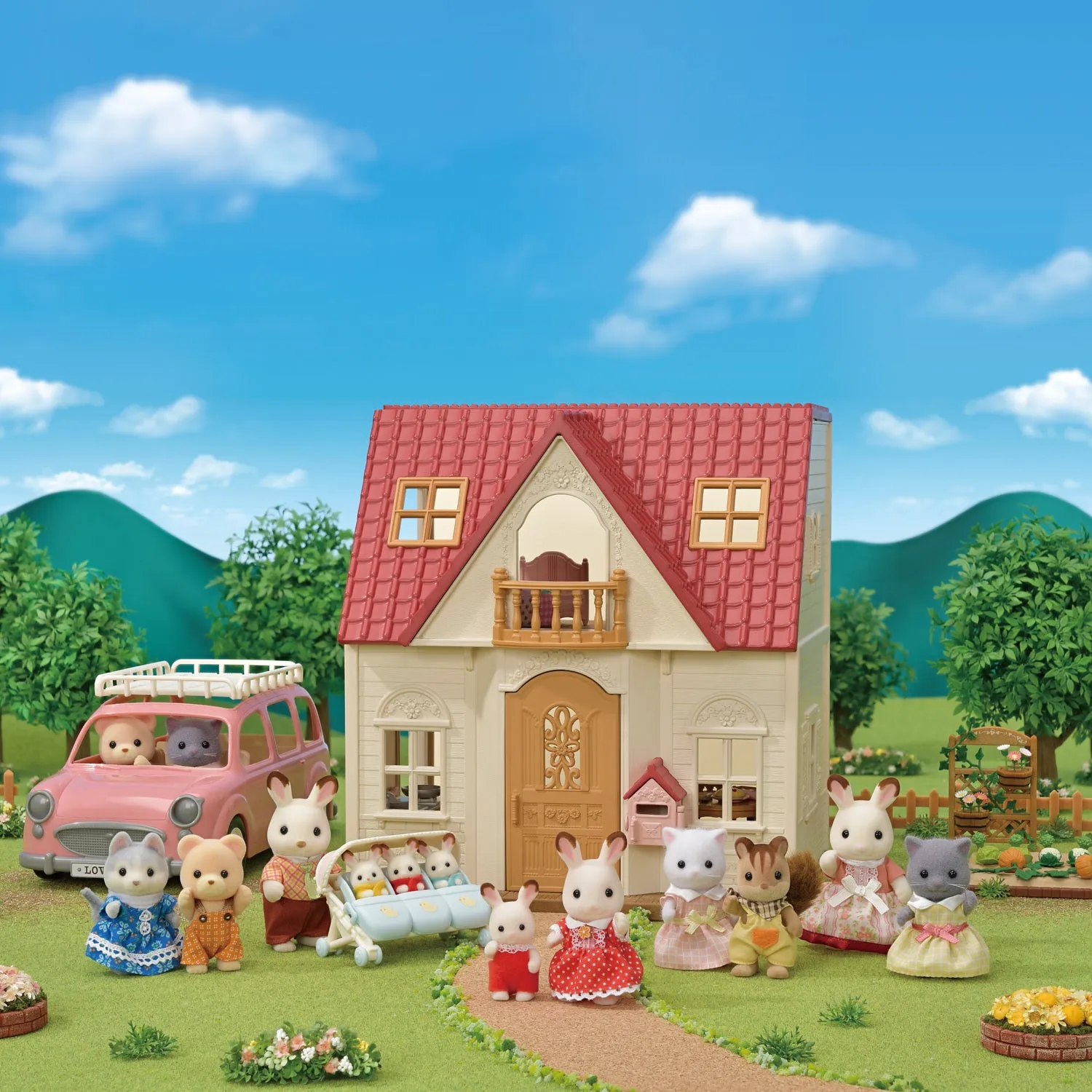 Calico Critters Red Roof Cozy Cottage Home