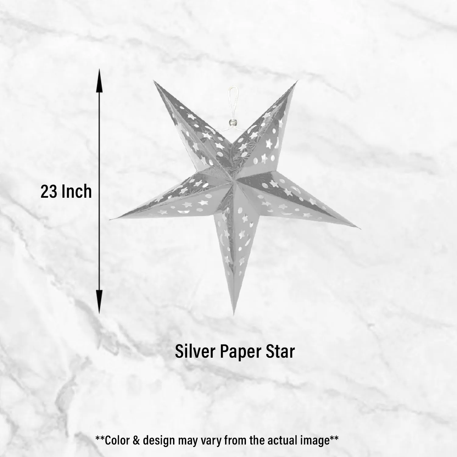 Christmas Paper Star-1 Pc- Silver Color