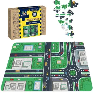 City Road Map Wooden Jigsaw Puzzle, 108 Pieces