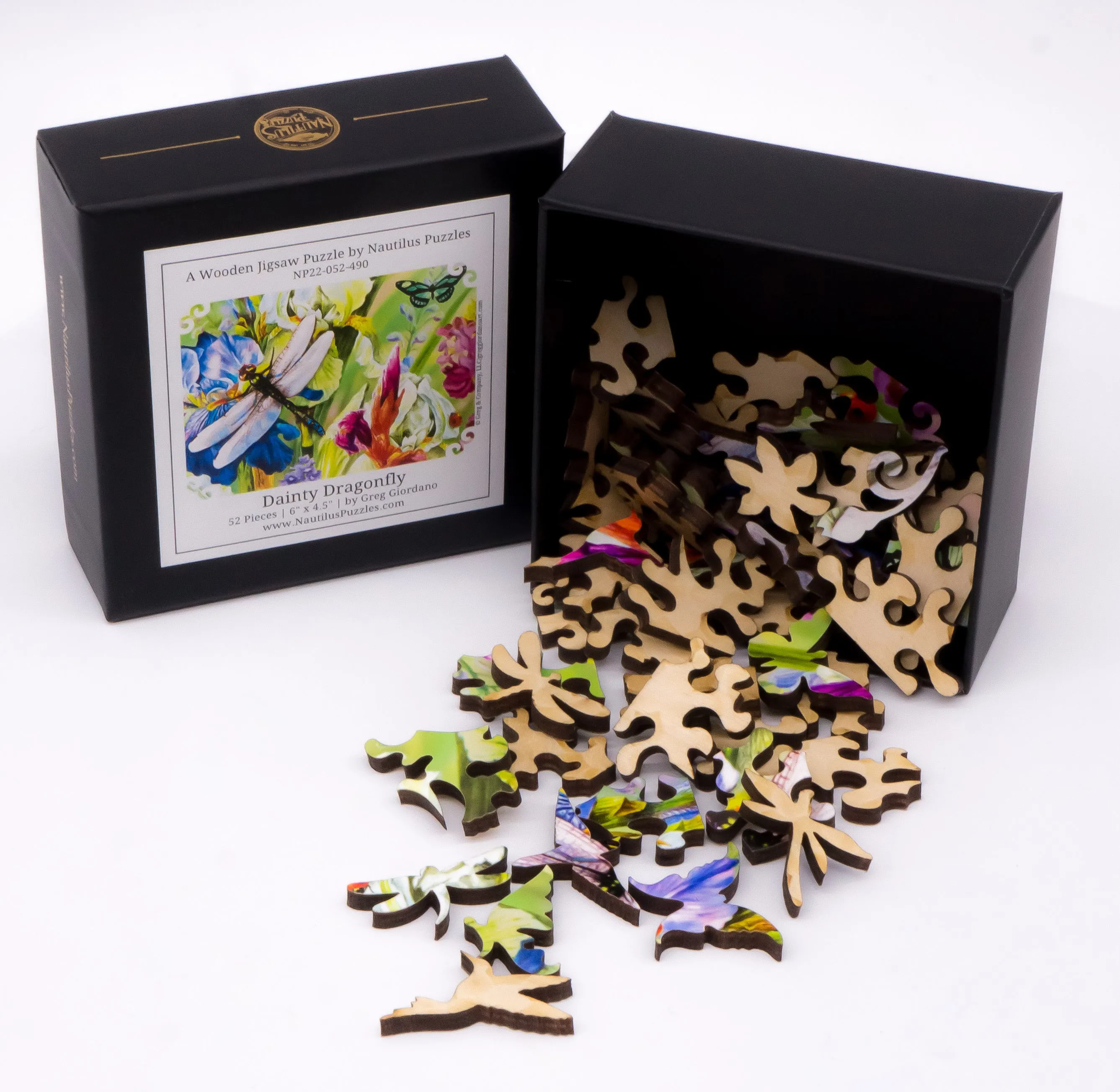 Dainty Dragonfly - 52 Piece Mini Wooden Jigsaw Puzzle