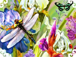 Dainty Dragonfly - 52 Piece Mini Wooden Jigsaw Puzzle