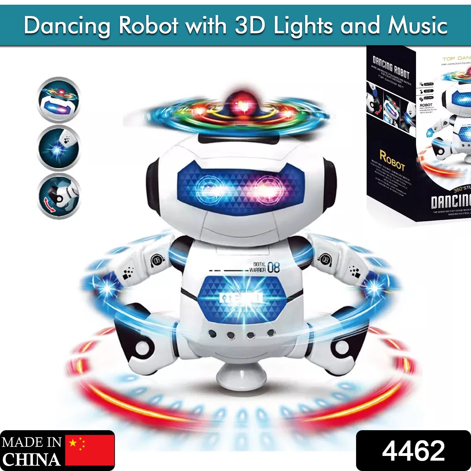 ﻿Dancing Robot with 3D Lights and Music.