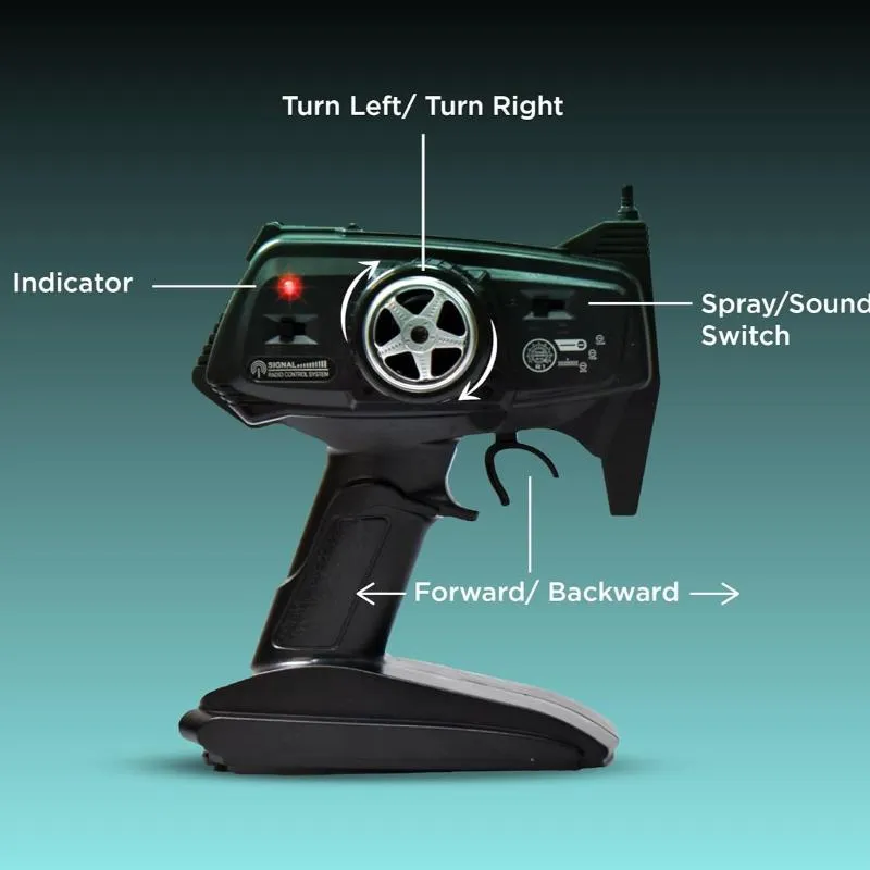 Diecast Spray Remote Control F1-BU Car with LED Light & Sound | 1:12 Scale Model