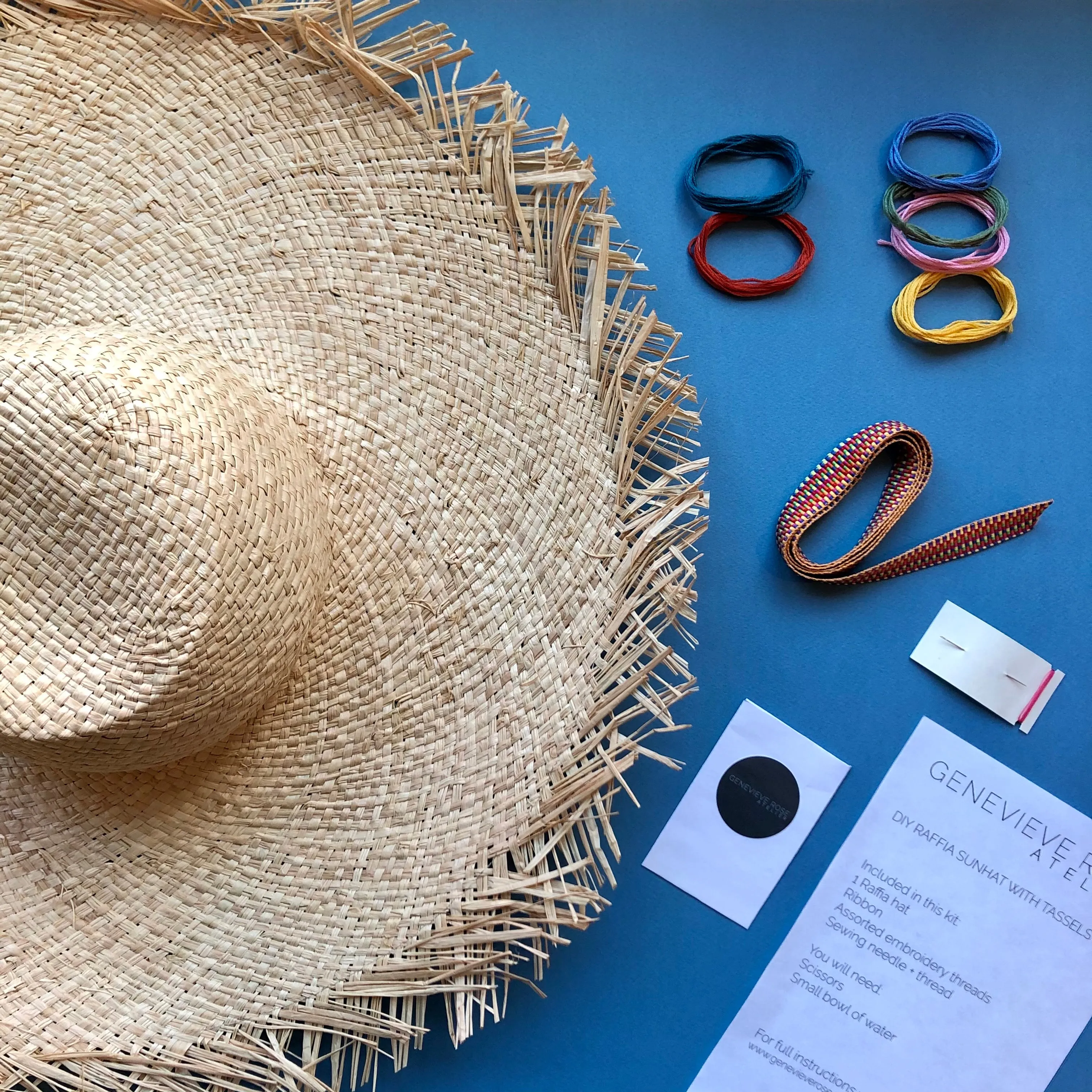 DIY Raffia Sunhat with Tassels Kit