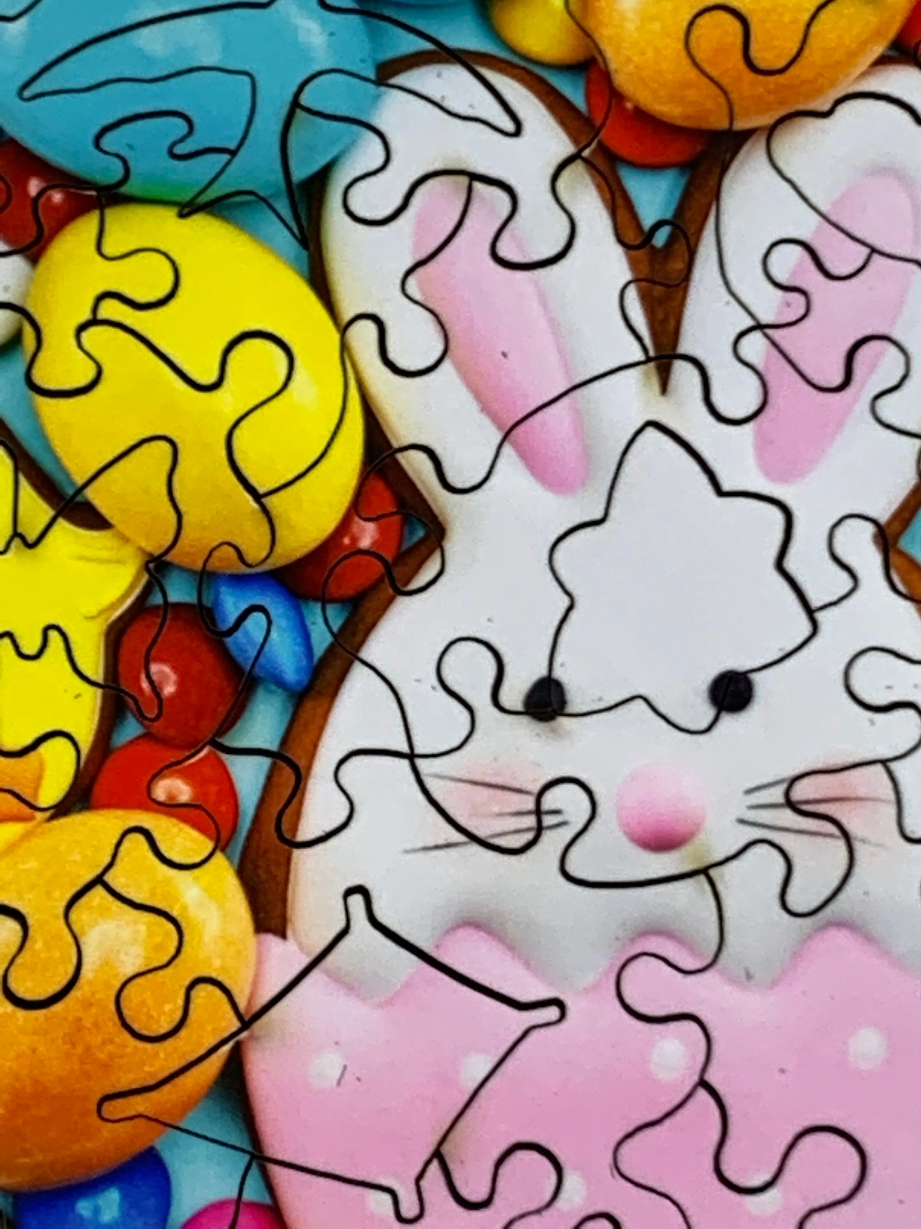 Easter Cookies (60 Piece Mini Wooden Jigsaw Puzzle)