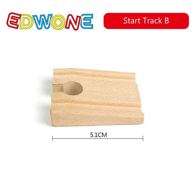 EDWONE  All Kinds Wooden Track Part Beech Wooden Railway Train Track TOY Accessories fit for thoma s Biro