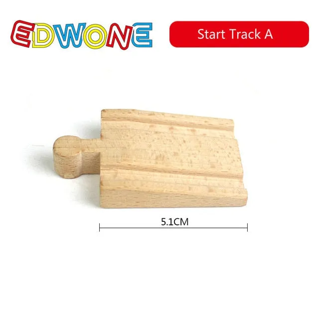 EDWONE  All Kinds Wooden Track Part Beech Wooden Railway Train Track TOY Accessories fit for thoma s Biro