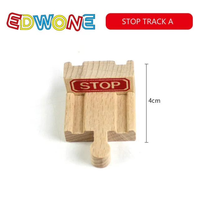 EDWONE  All Kinds Wooden Track Part Beech Wooden Railway Train Track TOY Accessories fit for thoma s Biro