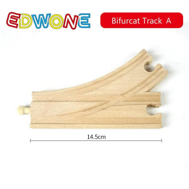 EDWONE  All Kinds Wooden Track Part Beech Wooden Railway Train Track TOY Accessories fit for thoma s Biro