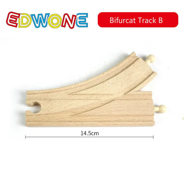 EDWONE  All Kinds Wooden Track Part Beech Wooden Railway Train Track TOY Accessories fit for thoma s Biro