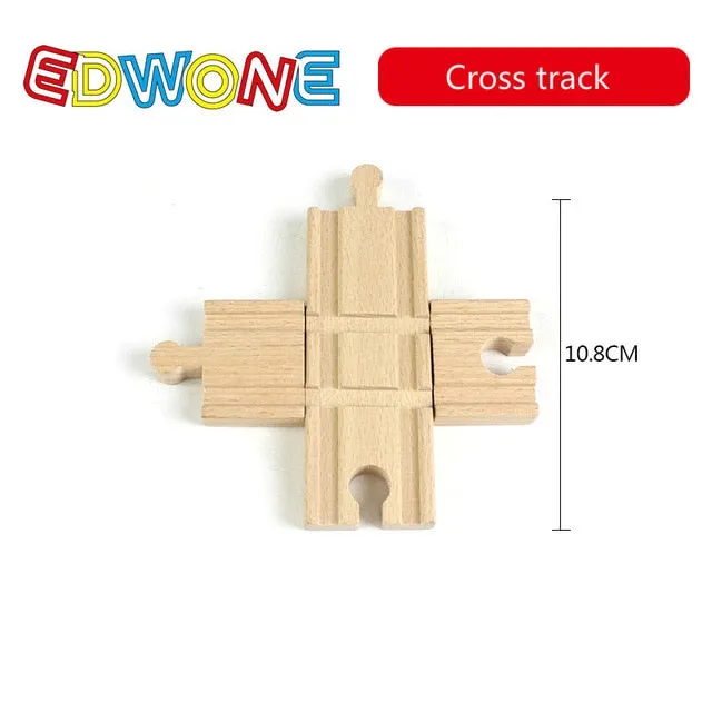 EDWONE  All Kinds Wooden Track Part Beech Wooden Railway Train Track TOY Accessories fit for thoma s Biro