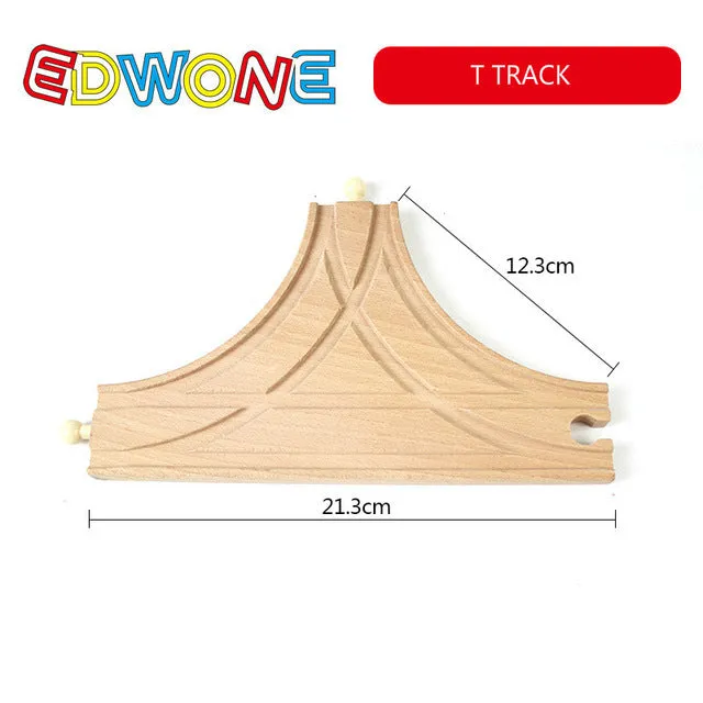 EDWONE  All Kinds Wooden Track Part Beech Wooden Railway Train Track TOY Accessories fit for thoma s Biro