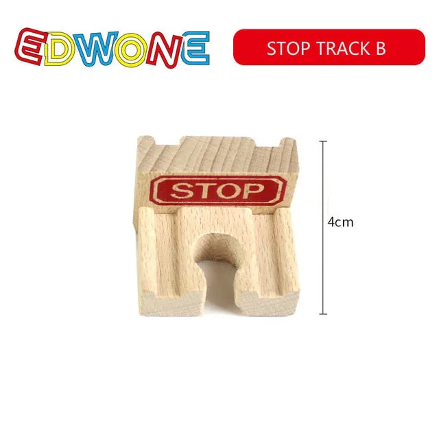 EDWONE  All Kinds Wooden Track Part Beech Wooden Railway Train Track TOY Accessories fit for thoma s Biro