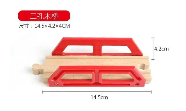 EDWONE  All Kinds Wooden Track Part Beech Wooden Railway Train Track TOY Accessories fit for thoma s Biro