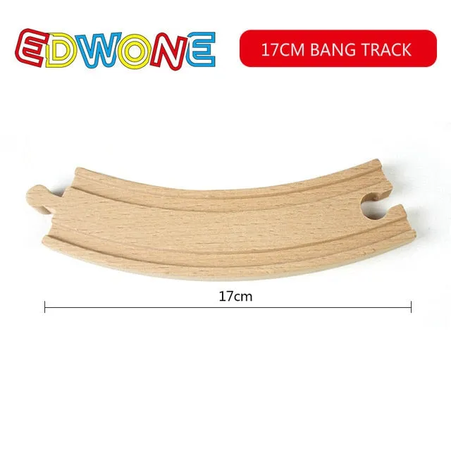 EDWONE  All Kinds Wooden Track Part Beech Wooden Railway Train Track TOY Accessories fit for thoma s Biro