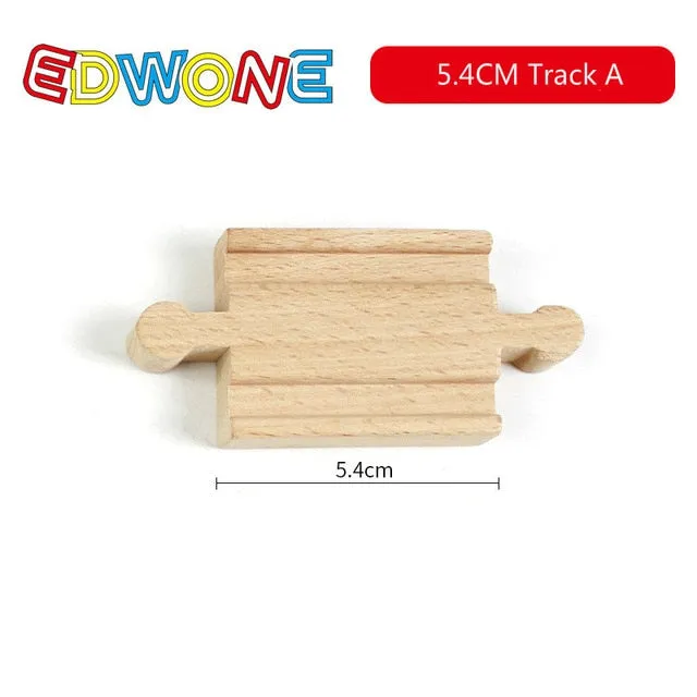 EDWONE  All Kinds Wooden Track Part Beech Wooden Railway Train Track TOY Accessories fit for thoma s Biro