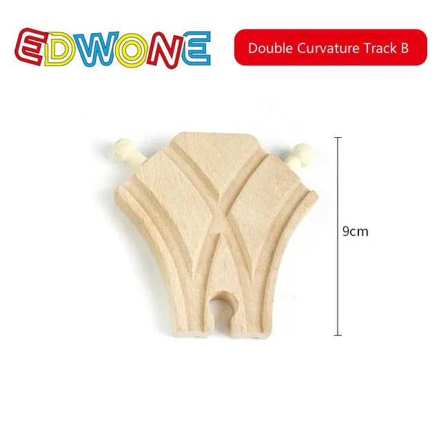 EDWONE  All Kinds Wooden Track Part Beech Wooden Railway Train Track TOY Accessories fit for thoma s Biro