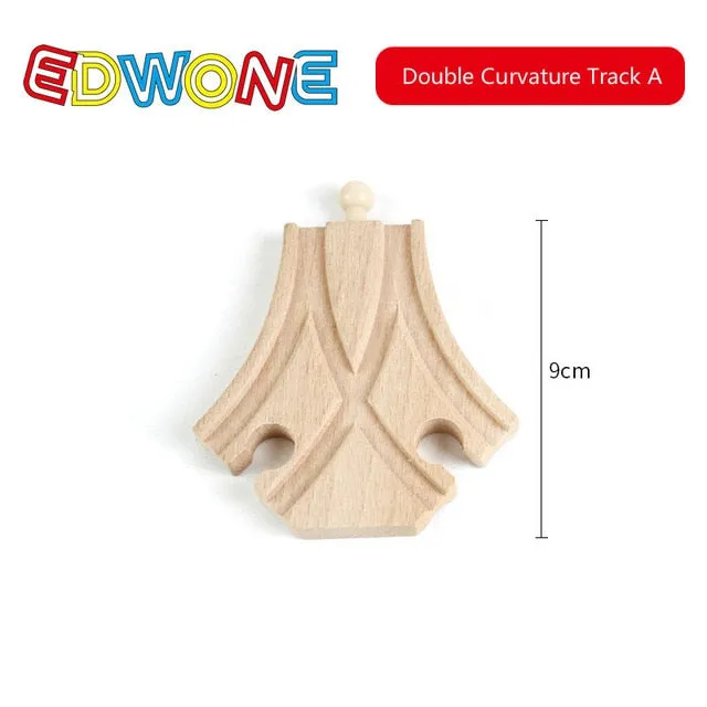 EDWONE  All Kinds Wooden Track Part Beech Wooden Railway Train Track TOY Accessories fit for thoma s Biro