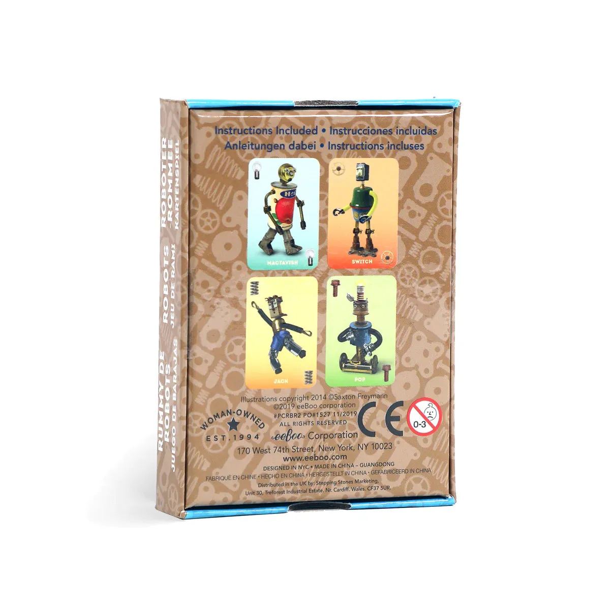 eeBoo Robot Rummy Playing Cards