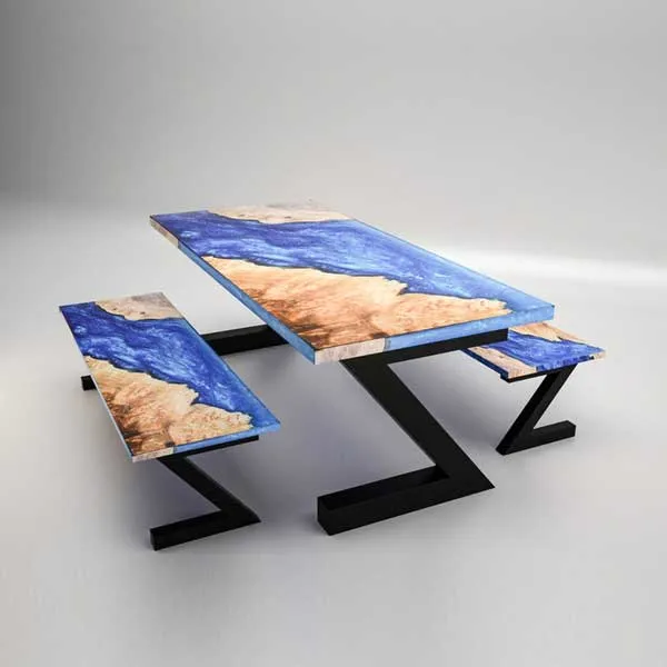 Epoxy Resin Furniture - Bench and Table - Scotian