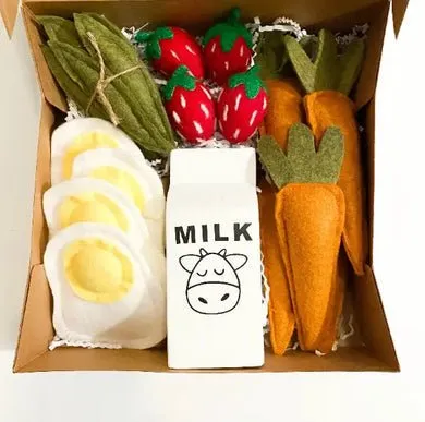 Felt Farmers Market Play Food Set Handmade in USA