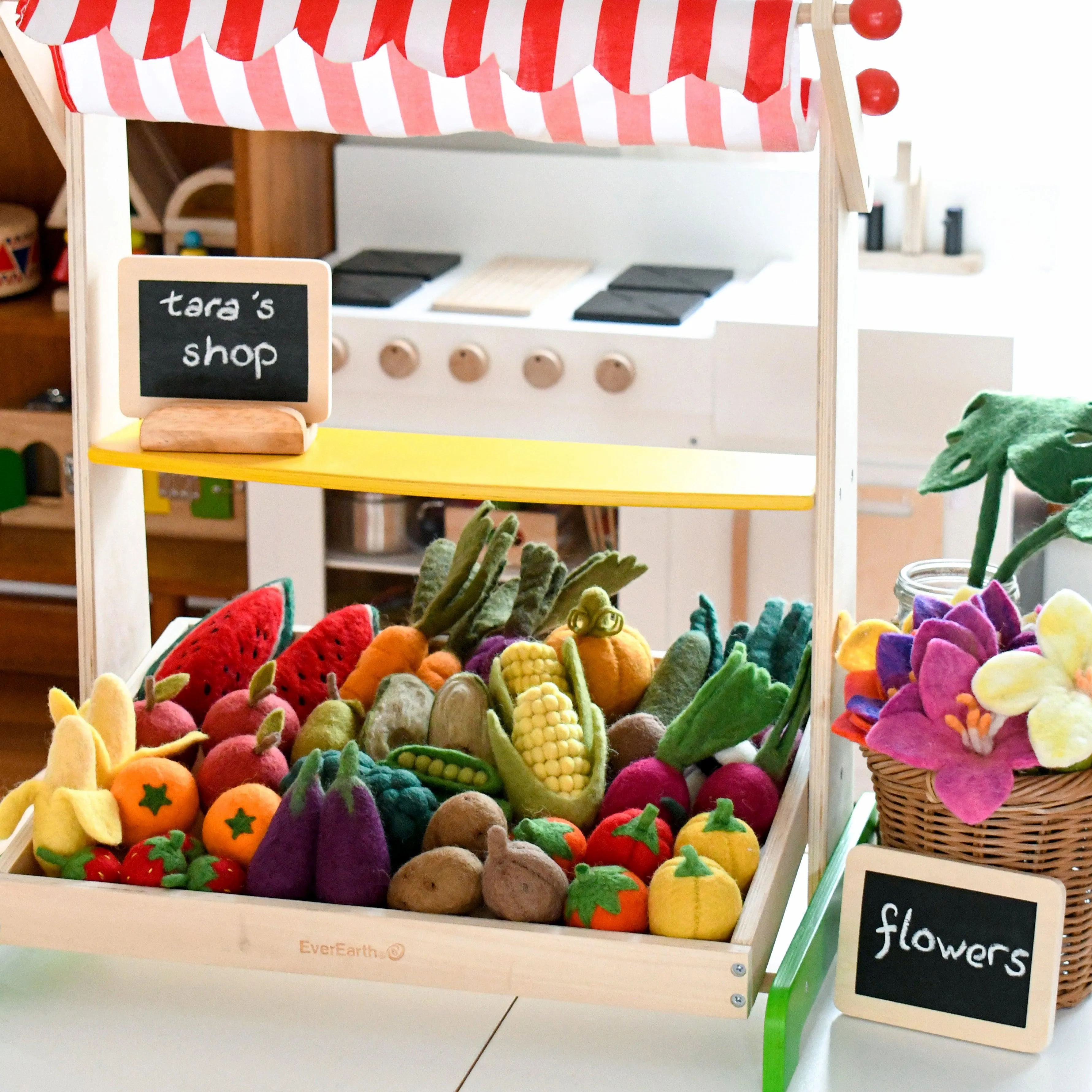 Felt Vegetables and Fruits Set A (Set of 14 pieces)