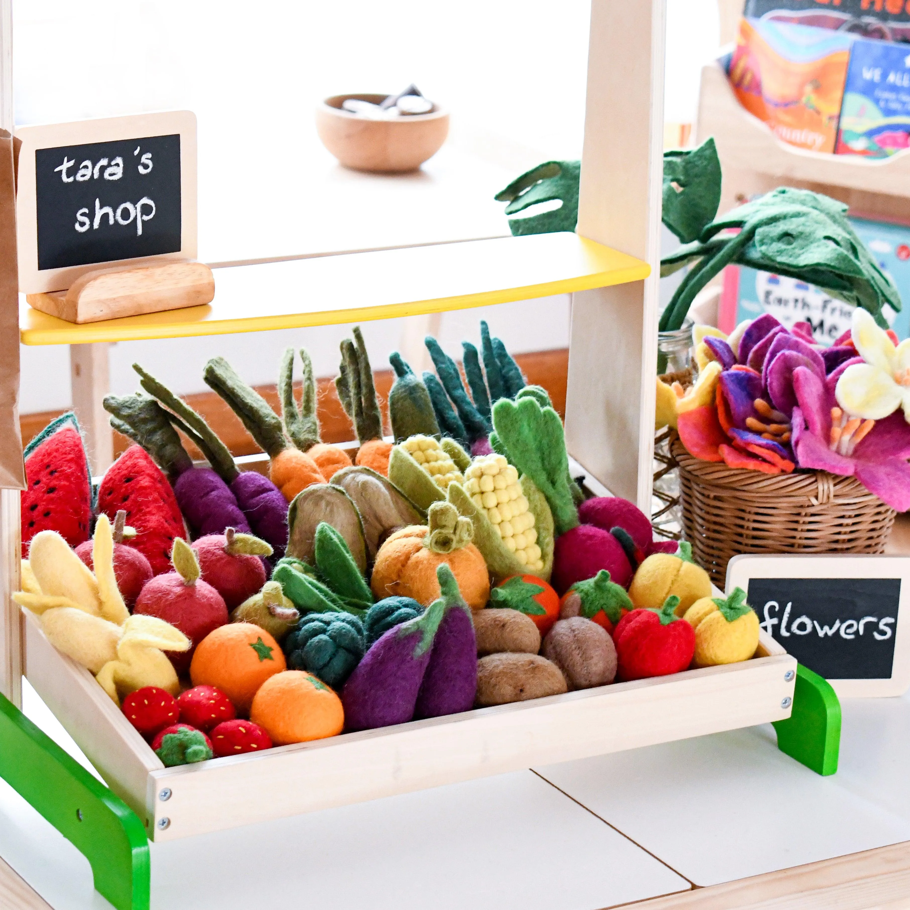 Felt Vegetables and Fruits Set A (Set of 14 pieces)