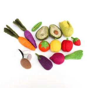 Felt Vegetables and Fruits Set A (Set of 14 pieces)