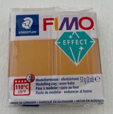 FIMO Effect Polymer Clay 57G Block Metallic Gold (11)