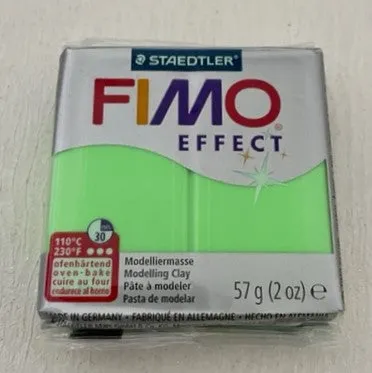 FIMO Effect Polymer Clay 57G Block NEON Green (501)