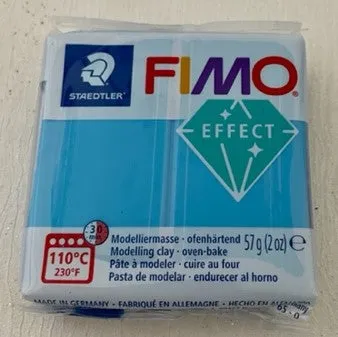 FIMO Effect Polymer Clay 57G Block Translucent Blue (374)