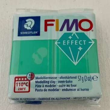 FIMO Effect Polymer Clay 57G Block Translucent Green (504)