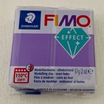 FIMO Effect Polymer Clay 57G Block Translucent Purple (604)