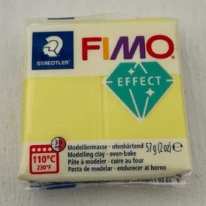 FIMO Effect Polymer Clay 57G Block Translucent Yellow (104)